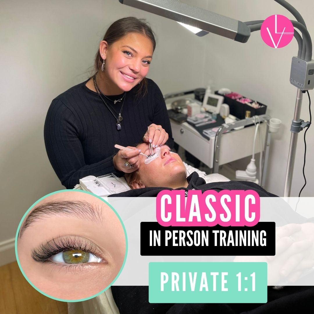 lash vision classic eyelash extension course in person private training