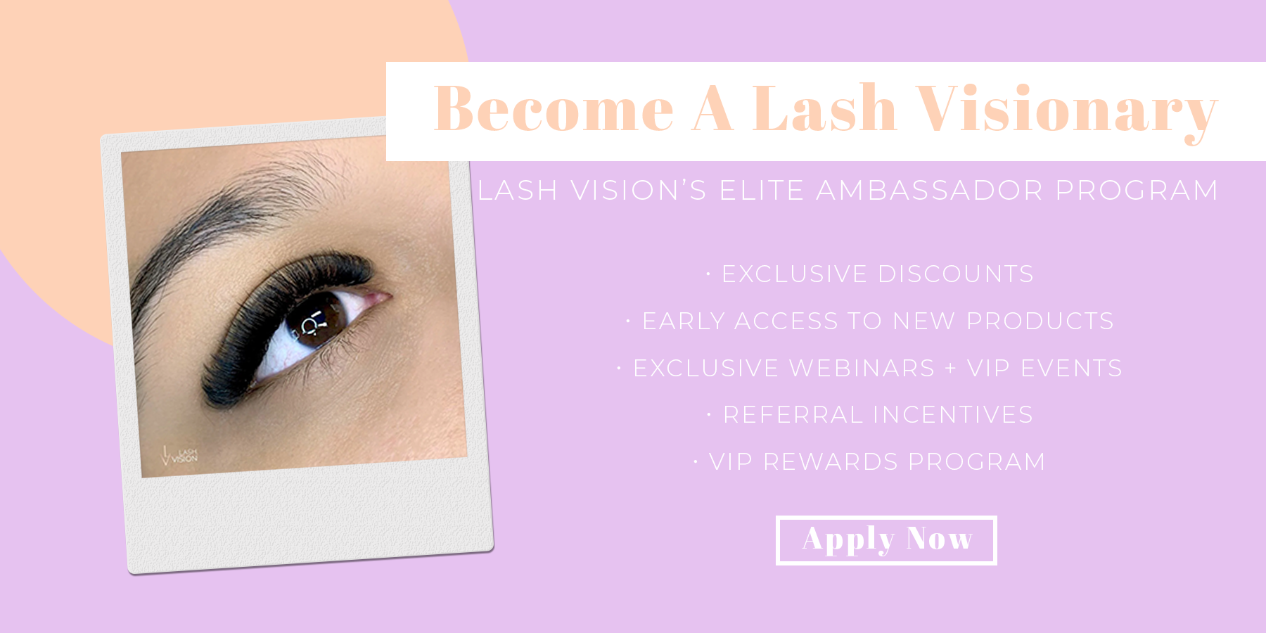 lash, vision, ambassador, program, eyelash, extensions, VIP, events, products, discount