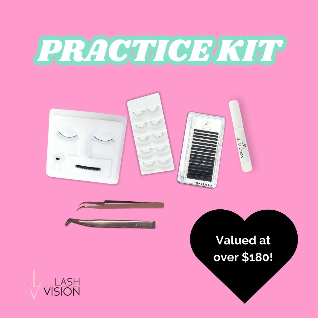classic eyelash extension practice kit