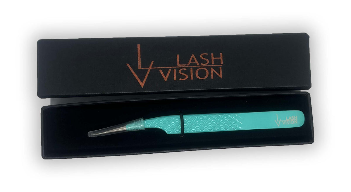 eyelash extension tweezer isolation aqua