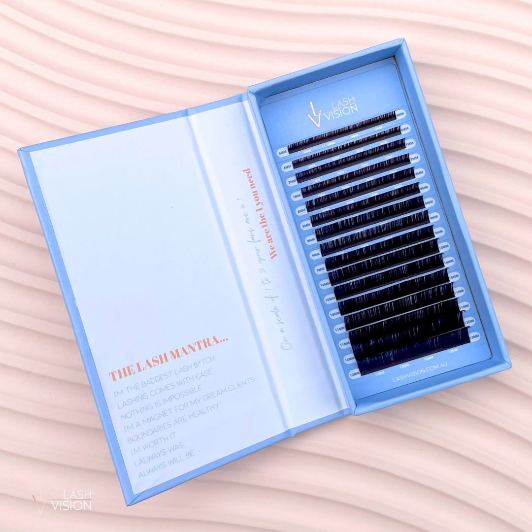 "Volume Lash Tray: Elevate Your Lash Game - Explore our premium volume lash tray, a treasure trove of expertly crafted lashes for stunning, full-volume lash extensions.